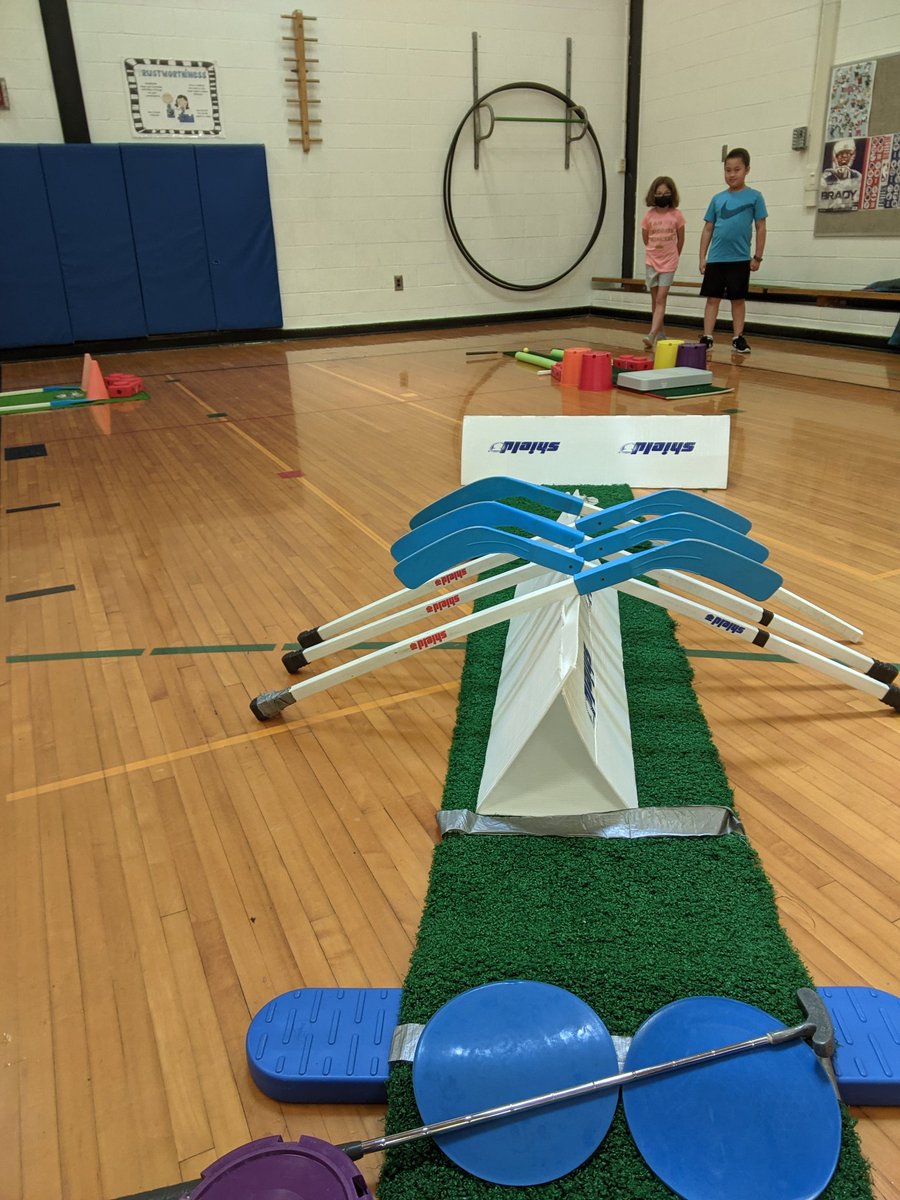 coach_kirk1's tweet photo. A few more of our hand made Put Put holes! #PE #LearningAtGR https://t.co/KicerpNa0v