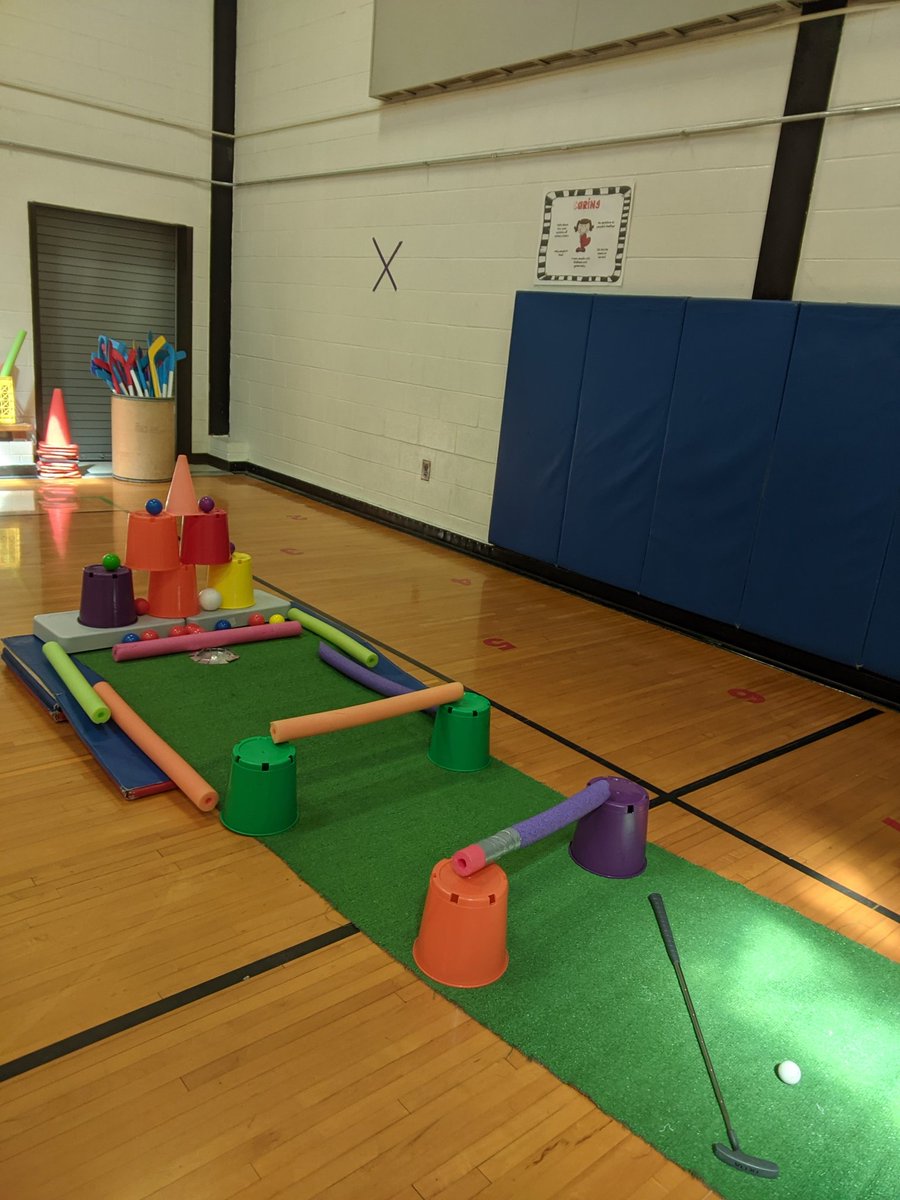 coach_kirk1's tweet photo. A few more of our hand made Put Put holes! #PE #LearningAtGR https://t.co/KicerpNa0v