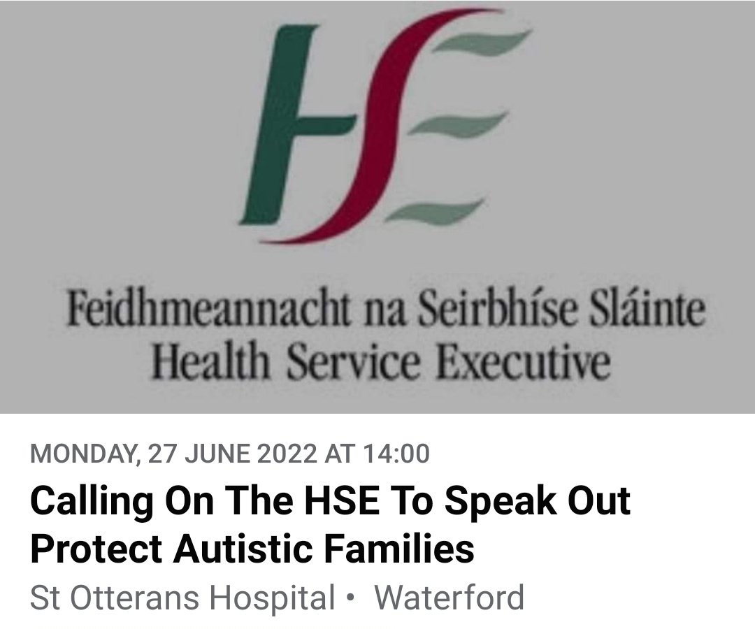 fionapettit71's tweet photo. Please support our protest calling on @HSELive to speak out, protect vulnerable #Autistic children, their families. STOP #FAKE #Psychologist #Goldsmith #Waterford 
Learn more👇
https://t.co/sVyHBiMWO3
Thanks ❤ 
#RegulatePsychologists #CORU #Autism #AutismAssessment #Fraud #Quack https://t.co/IFzs9ab3iO