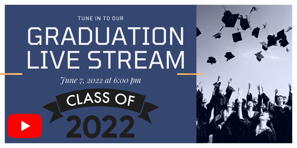Click on the link below to tune in to our live graduation ceremony for our Class of 2022, our 50th graduating class, on June 7, 2022 at 6:00 pm! 👩‍🎓👨‍🎓 Congratulations on this wonderful achievement! youtube.com/channel/UCQwnq…  #RACEStrong #WeAreRUSD #LifelongLearners 🙌🥳
