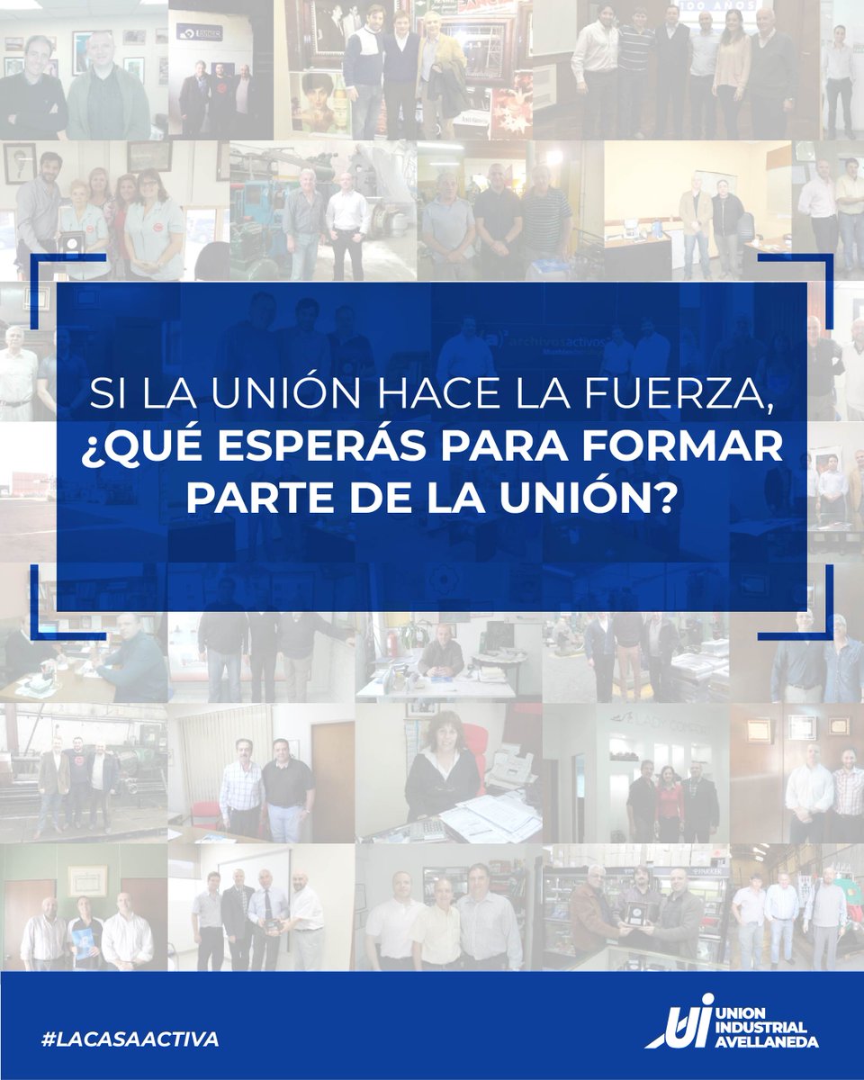 Uiavellaneda's tweet photo. 📌 En 1982, y con la motivación de encontrar un ámbito que propicie el desarrollo de nuestra industria local, fundamos la @Uiavellaneda 

Hoy, casi 40 años después, continuamos trabajando en esa misma línea.

Si la unión hace la fuerza, ¿qué esperás para formar parte de la Unión? https://t.co/niQKi4loSF
