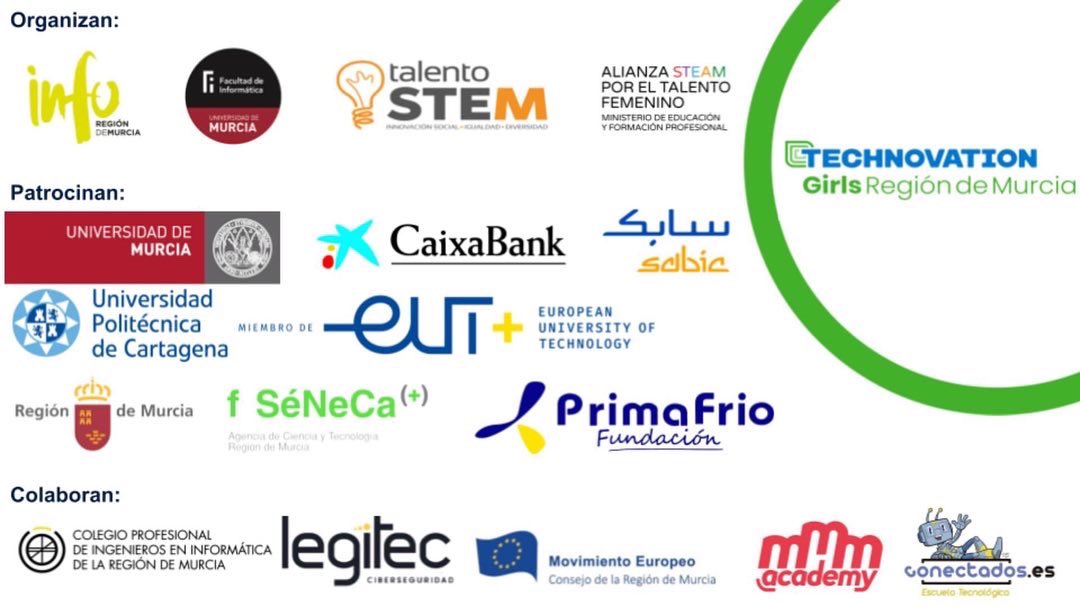StemTalento's tweet photo. ¡Evento Regional!
📅 18 Junio 2022
⏲ 9:30- 13:30
Facultad de Informática de la Universidad de Murcia.
👩‍💻Todos los equipos #Technovation2022 
📌Tendremos:
- Exposición.
- Presentaciones de Proyectos.
- Meet &amp; Greet Mujeres STEM 
- Premios y más. 
¡Te esperamos!
#TalentoSTEM #ODS https://t.co/HeOXxChQjX