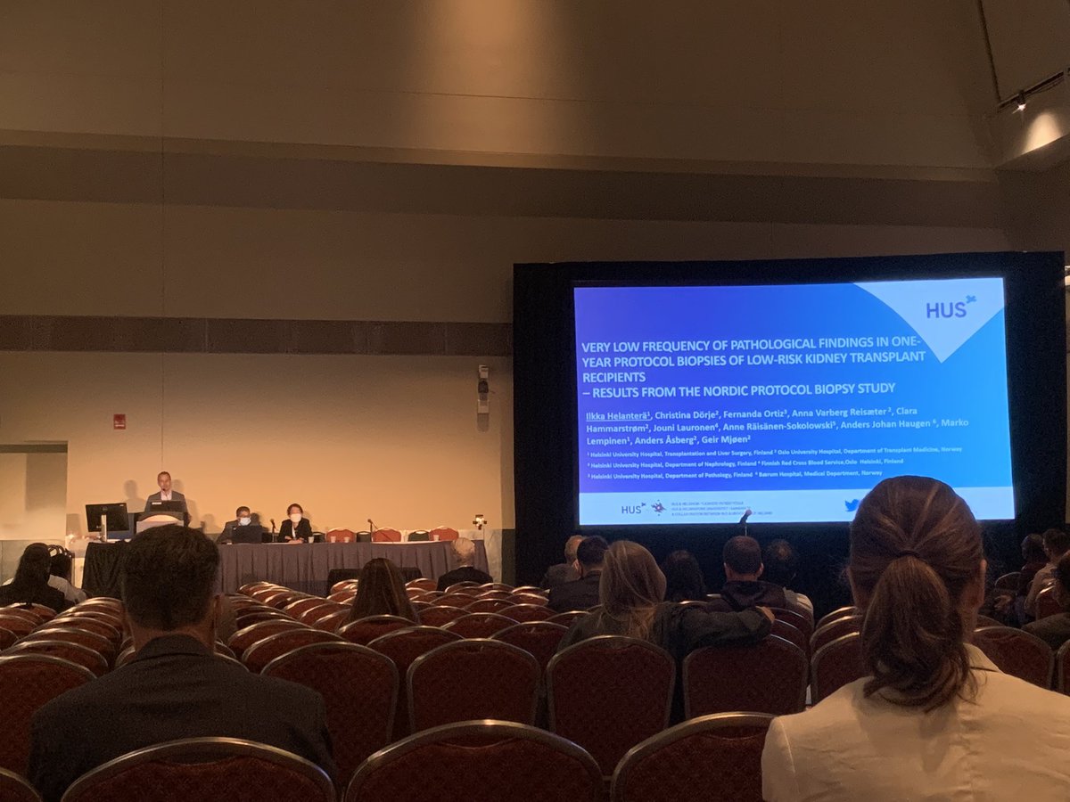 Very few pathological findings in protocol biopsies one year post kidney tx in low risk patients. 

BKPyV DNAemia incidence in SPK recipients is high.

<a href="/helantera/">Ilkka Helanterä</a> presenting collaborative studies - <a href="/helsinkiuni/">University of Helsinki</a>, Oslo University Hospital, University Hospital Zürich.
#atc2022Boston