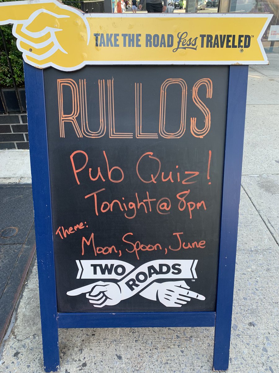 Get yer thinking caps on! It’s trivia night tonight! Tonight’s theme: Moon, Spoon, June! Hosted by the one and only <a href="/kipconlon/">Kip Conlon</a> it starts at 8! #trivia #pubquiz #parkslope #bartrivia