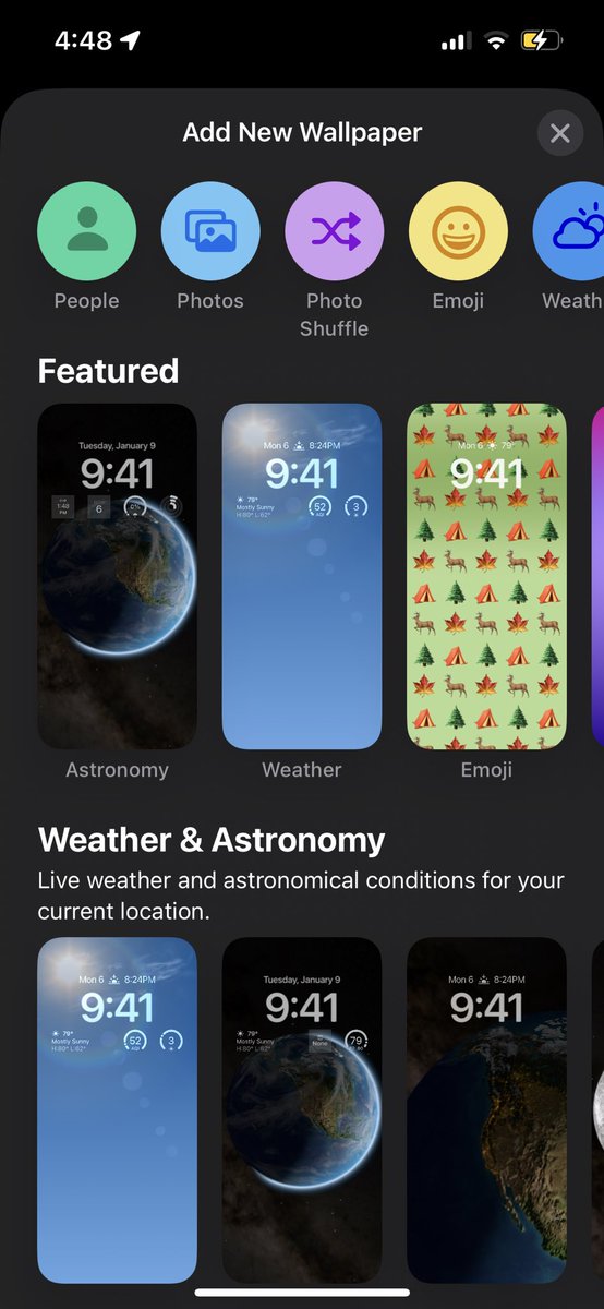 ianzelbo's tweet photo. New wallpaper settings in iOS 16. Looks very similar to what @mweinbach showed years ago https://t.co/kWPzW6vCRp