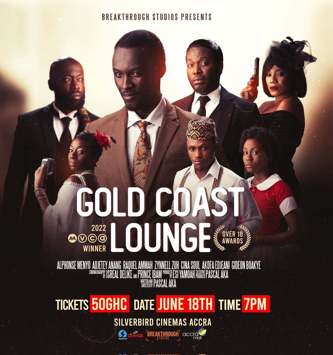 pascalaka's tweet photo. Hi Ghana Twitter, after winning 18 awards worldwide, my movie Gold Coast Lounge will screen on June 18th at Silverbird Cinemas. Please retweet my hustle. https://t.co/V5rObDMlh3