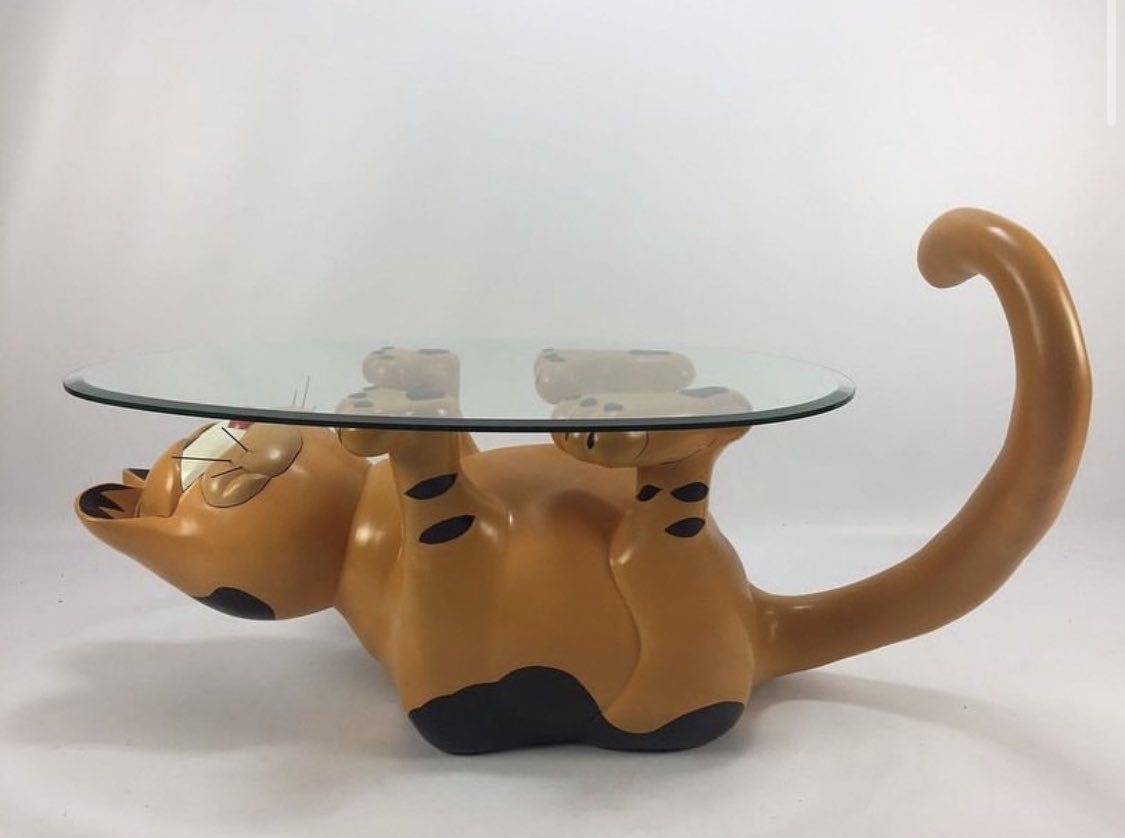 designdocument's tweet photo. 1970s Garfield coffe table https://t.co/pjMDLzH9VD