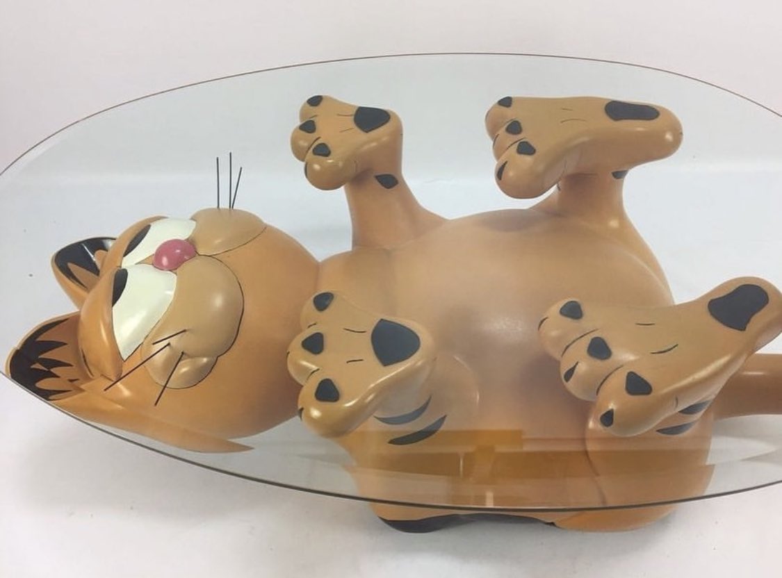 designdocument's tweet photo. 1970s Garfield coffe table https://t.co/pjMDLzH9VD