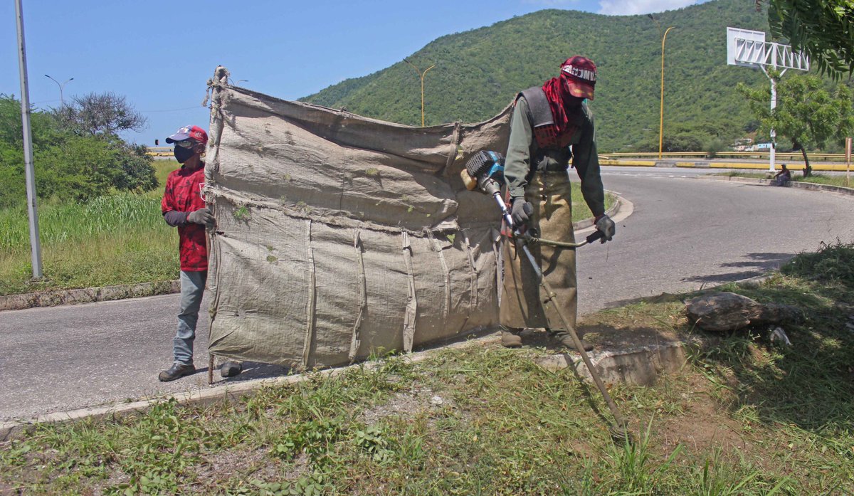 apuertocabello's tweet photo. Las cuadrillas del Servicio @PtoCTeQuiero se desplegaron este lunes #06JUN en la autopista Sorpresa-Muelles a la altura del Distribuidor El Cangrejo, con el objetivo de sanear y desmalezar el área cercana a este tramo vial. @JCbetancourt72 #SeguimosTrabajando
#VamosConTodo https://t.co/sTwchI02EA