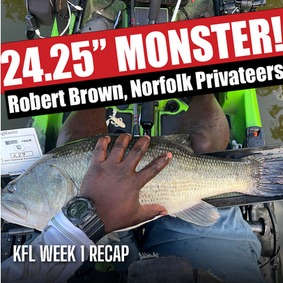KetchProducts's tweet image. Check out the #BigBass that Robert "JigMaster" Brown
stuck on his #KetchBoard during Week 1 of the 2022 #KFL season. It measured 24.25"! 😮😮😮
Full Link here: basstrail.com/articles/artic…