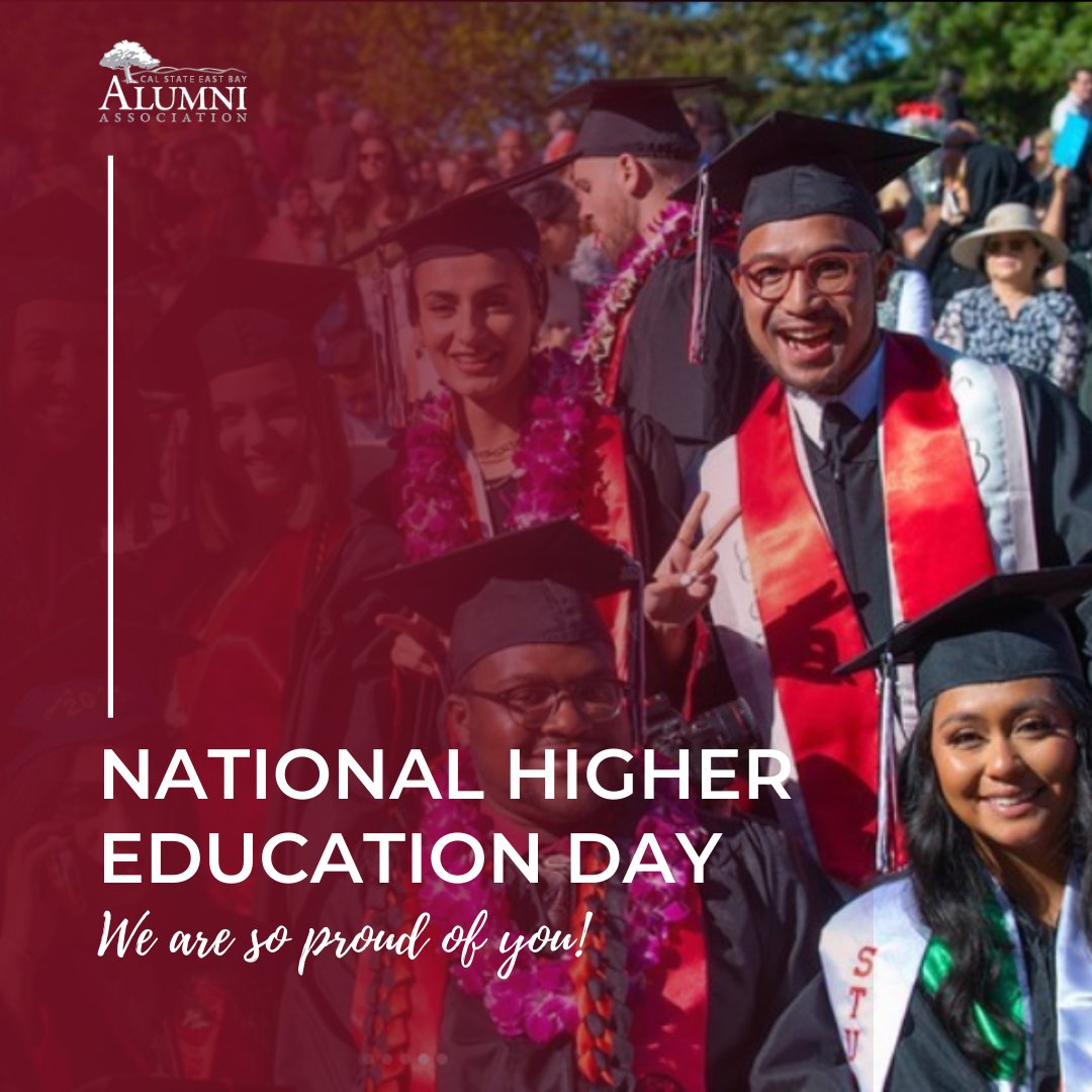 CSUEBalumni's tweet photo. Happy Higher National Education Day! 🖤 ❤️
-
#NationalHigherEducationDay #CSUEBAlumni #ForeverPioneer #HaywardAlumni #CalStateHayward #HaywardState #Hayward #CalStateEastBay #Alumni #EastBay #csuebgrad https://t.co/KzoRTfu7eF