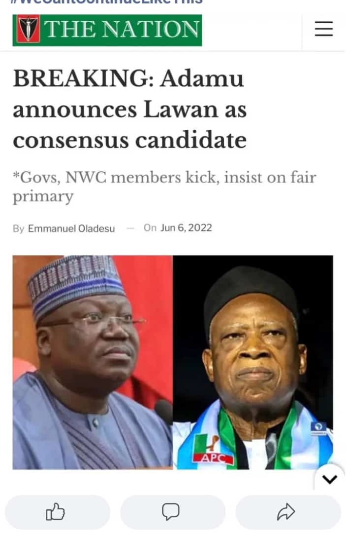 achieversam's tweet photo. The party is about to scatter. It will be terrible if APC can't survive Buhari.
I maybe right to have thought Atiku is PMB's candidate that he refused to name the other time.
Confusion everywhere https://t.co/xQnk0Yanrv
