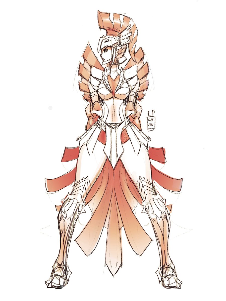 PerroneLia's tweet image. Couldn't resist sketching one of my favorite armor sets! 🧡🌋❤️ (I'd rather Aganktor return over Lagiacrus any day for this)
#MonthterHunter22 #MonsterHunter