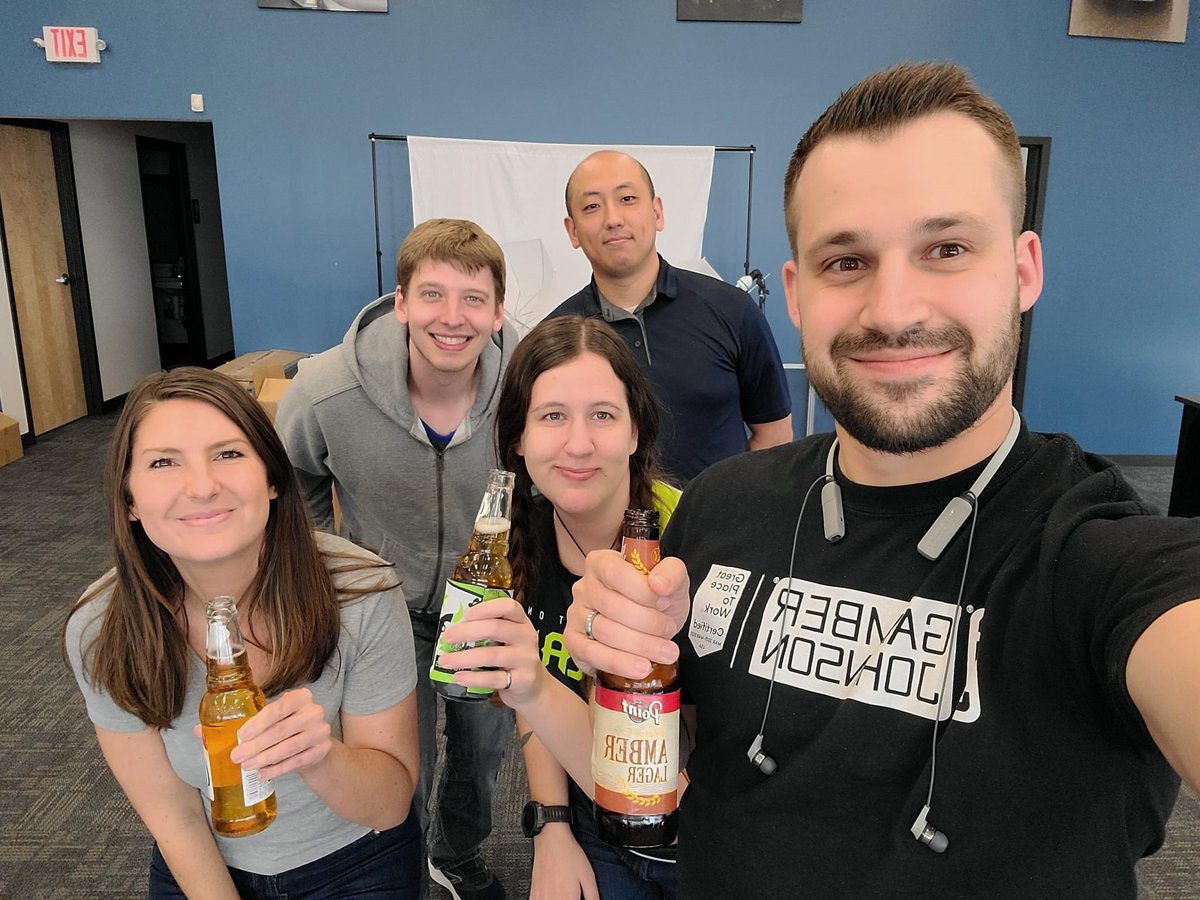 Gamber_Johnson's tweet photo. #Joyfulgrowth #destinationemployer. Last week Friday our US team simultaneously hosted an after hours refreshment gathering to celebrate a great week and a positive 1st quarter of business! 

#GreatPlaceToWork #positivegrowth #gamberpride #ruggedreliableresponsive https://t.co/vVSdQkbFCw