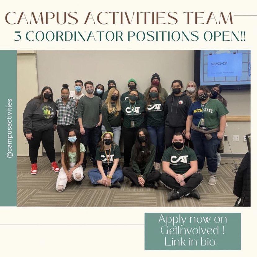 Want to be a part of the Campus Activities Team? 3 Coordinator positions are still available! Click the link to apply. Feel free to DM us with any questions!
getinvolved.wayne.edu/submitter/form…