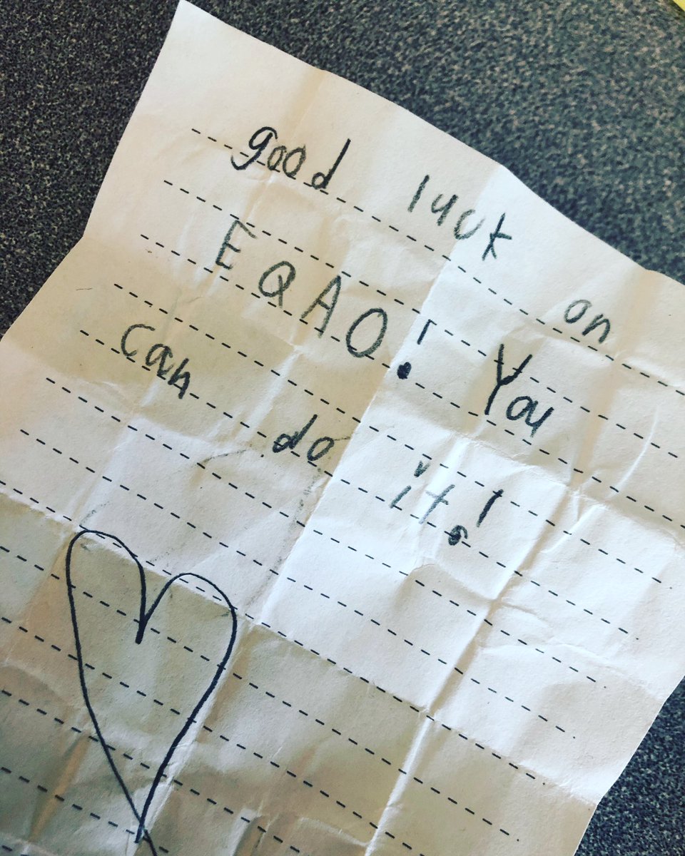 You know you’re teaching a very special cohort of students when this is the type of note they’re caught passing… ♥️ 

#compassionatekids #lovetoseeit #classcommunity @LangtonPS #tldsblearns