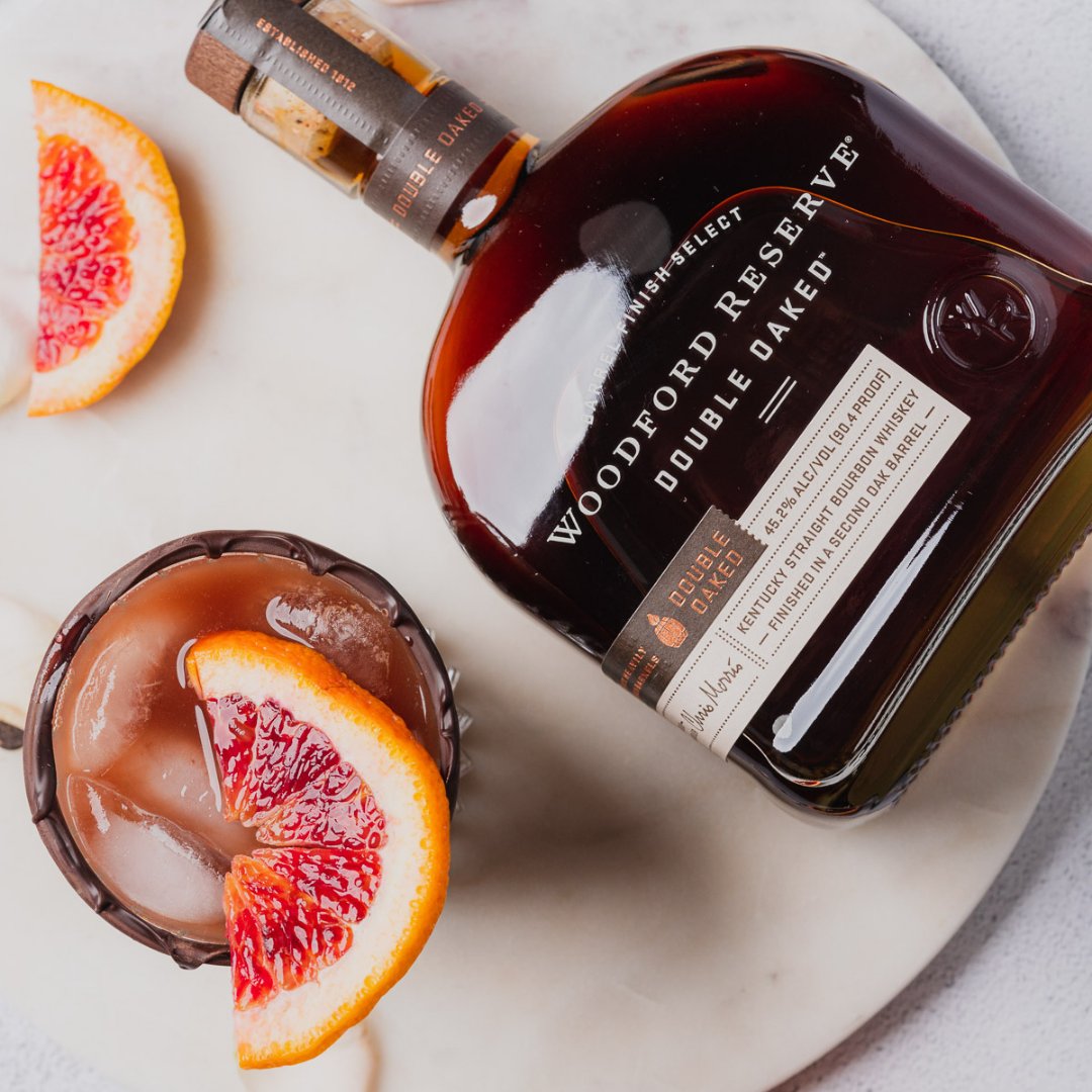 Fruity meets delectable with @afullliving’s Blood Orange Chocolate Old Fashioned: 1.5 oz fresh squeezed blood orange juice 1 dash of orange bitters 1 oz of chocolate simple syrup 1.5 oz Woodford Reserve Double Oaked