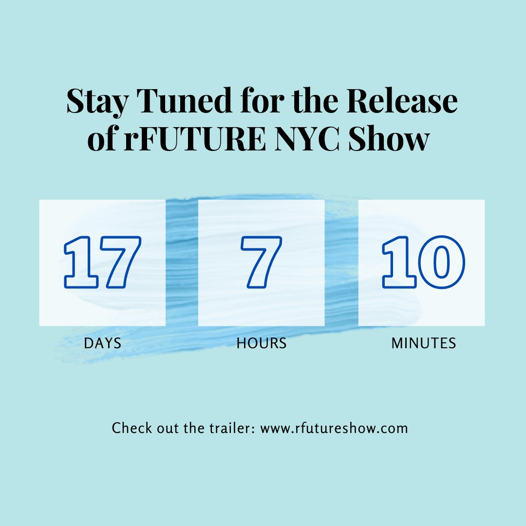Let the rFUTURE NYC countdown begin! ⏳

Only 17 more days till the release of the biggest show of the year, mark your calendars! 

You can check out the trailer on our website: rfutureshow.com 👈

#rfuture #rfuturenyc #rfuture22 #rfuturenyc22