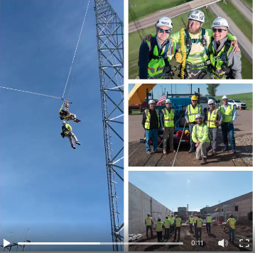 InsideTowers's tweet photo. FCC Commissioner Brendan Carr took with his first ride on a 300ft load line. An experience known to many in the industry as a best practice. The method has long been used by tower contractors like @VIKORInc since accepted by OSHA. Read on here: https://t.co/ArISRr3sos https://t.co/be0sAa8c0u