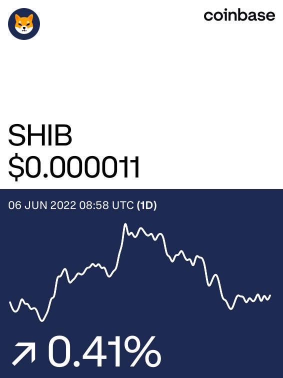 snakeskin35's tweet photo. SHIBA INU on @Coinbase: https://t.co/BmJ01wGSHZ invest now prices low #shib ⁦@elonmusk⁩ ⁦@KingJames⁩ ⁦@luka7doncic⁩ ⁦@steffullerart⁩ ⁦@StephSutto⁩ #cryptocurrency ⁦@nbatopshot⁩ ⁦@EcsZed⁩ ⁦@MetaMask⁩ ⁦@coinbase⁩ https://t.co/Z6dG78rf5P