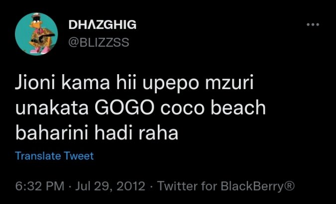 WizardTipsX's tweet photo. Jioni kama Hiiii na Haka Kabaridi na Upepo Huuu #Twitter2012 https://t.co/mWOxtcPxLt