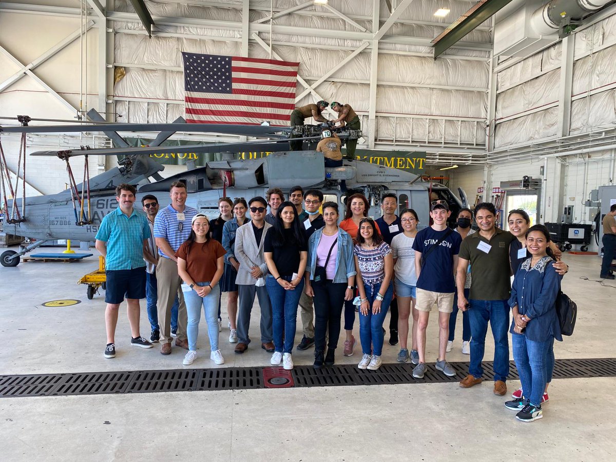 StimsonCenter's tweet photo. Last week, our Stimsonites traveled to Norfolk, VA and toured several ships &amp; a helicopter squadron through the @USFleetForces Visit program, where we learned about @USNavy operations &amp; collaboration w/ partner and allied navies.
1/2 https://t.co/izB1ffzLic