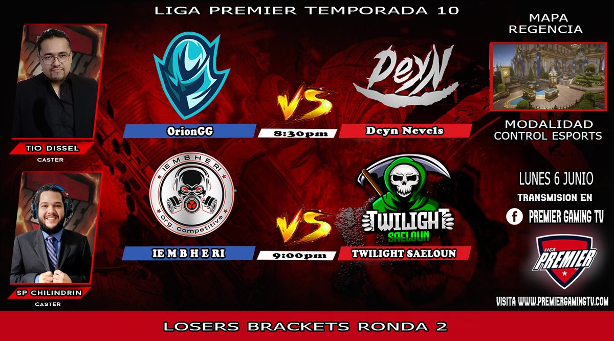🔴RONDA 1 LOSERS BRACKETS👀🕣2 de junio Torneo de #GEARS5 T10 🏆🏆

🎙️🔥 
<a href="/TioDissel/">Tio Dissel🎙🔥</a> Y <a href="/CHiLiNDRiiN/">CHiLiNDRiiN</a>

EQUIPOS
<a href="/OrionGG/">Orion</a> 
@vEMBHER
<a href="/DeynNevels/">Deyn Nevels</a> 
<a href="/By__Twilight/">Twilight 🌙</a> 

transmisión por:
facebook.com/PremierGamingT…