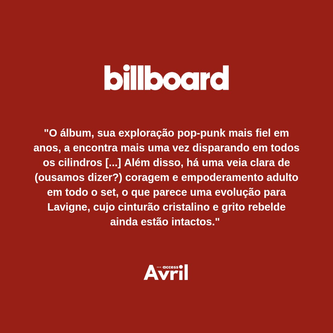 AccessAvril's tweet photo. Billboard nomeia o álbum “Love Sux” de Avril Lavigne como um dos MELHORES álbuns de 2022 até agora. https://t.co/h4Q5HiuyQi