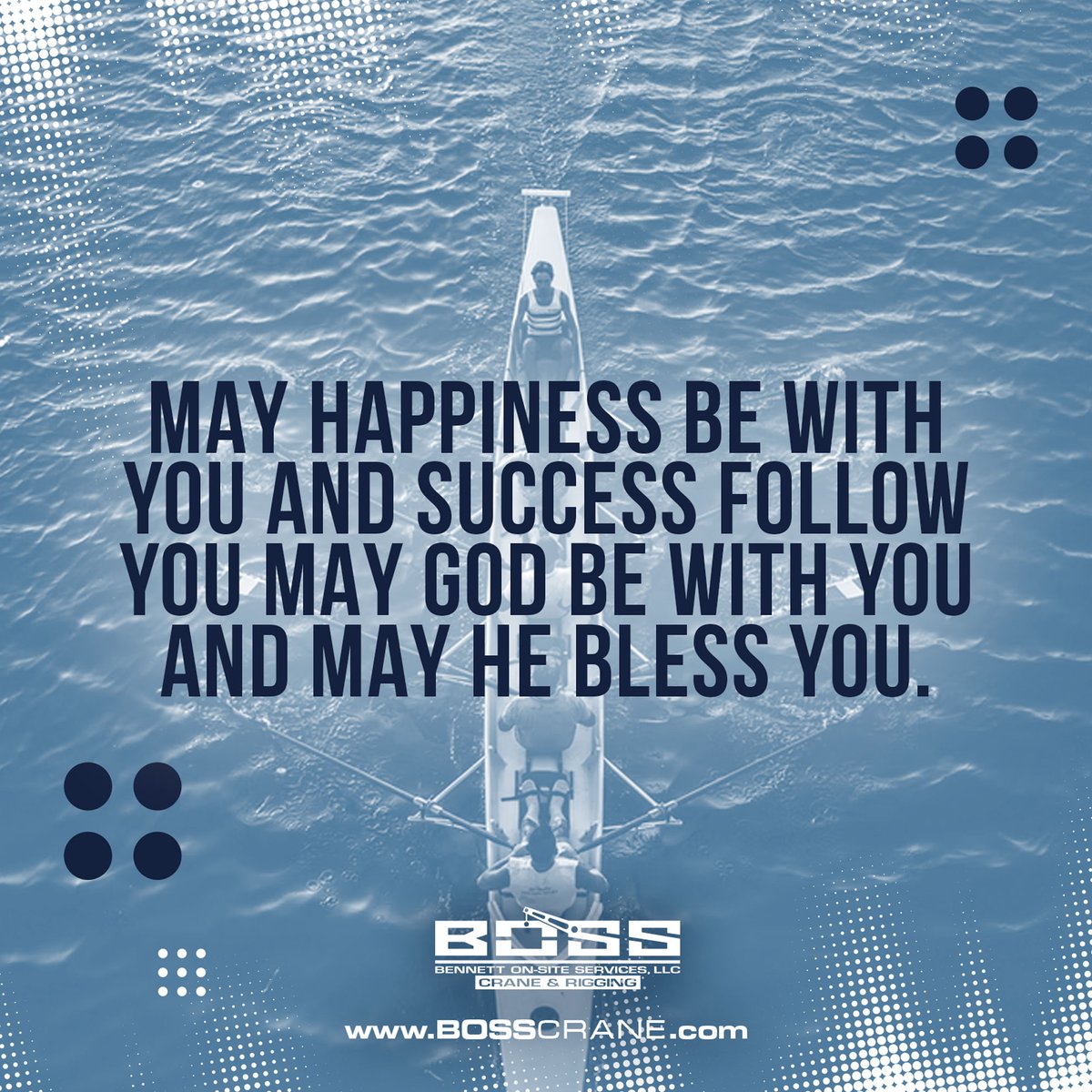 BOSSCraneTX's tweet photo. 👉  Motivational Monday - May Happiness Be With You And Success Follow You May God Be With You And May He Bless You. 

#BOSSCrane #cranelife #cranes #LikeaBOSS #WeLiftYou #GetHOOKEDonBOSS #lifting #TexasProud #DC #rigging #TeamBOSS #safety https://t.co/0BwwhNfG0S