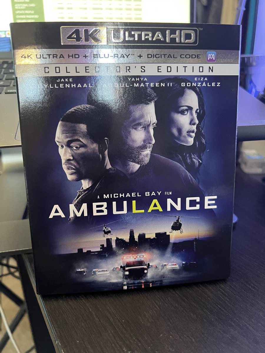 It's giveaway time! I have a 4K Ultra HD copy of Ambulance up for grabs! All you have to do is give me a follow, like this post, or share it with a retweet! Winner will be announced a week from today! #Ambulance #Ambulancemovie #JakeGyllenhaal #FilmTwitter #Giveaway #bluray