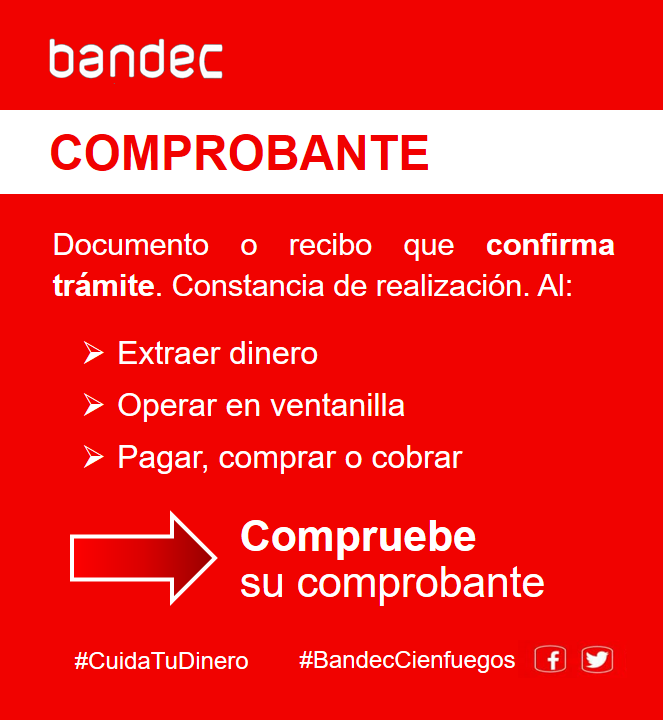 bandeccfgos's tweet photo. #BandecAlerta #CuidaTuDinero
⚠️ Antes de firmar y para mayor #Seguridad ➡️ compruebe su comprobante. https://t.co/YDHNRaMwfK
