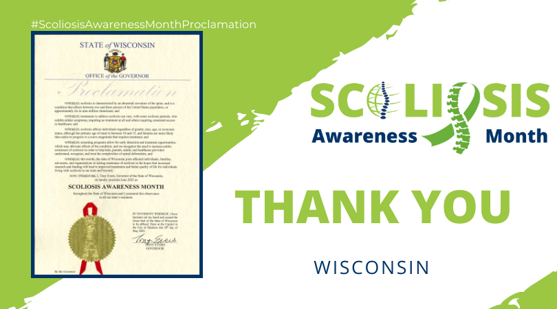 SRS_org's tweet photo. Thank you Gov. Evers for recognizing June 2022 as #ScoliosisAwarenessMonth in Wisconsin. Learn more about our proclamation project and find #SAM resources: https://t.co/UYaSmGtZw7
#Scoliosis #SRSSAM #ScoliosisAwareness #ScoliosisAwarenessMonthProclamation #SpineHealth https://t.co/yJaW7fRjKe