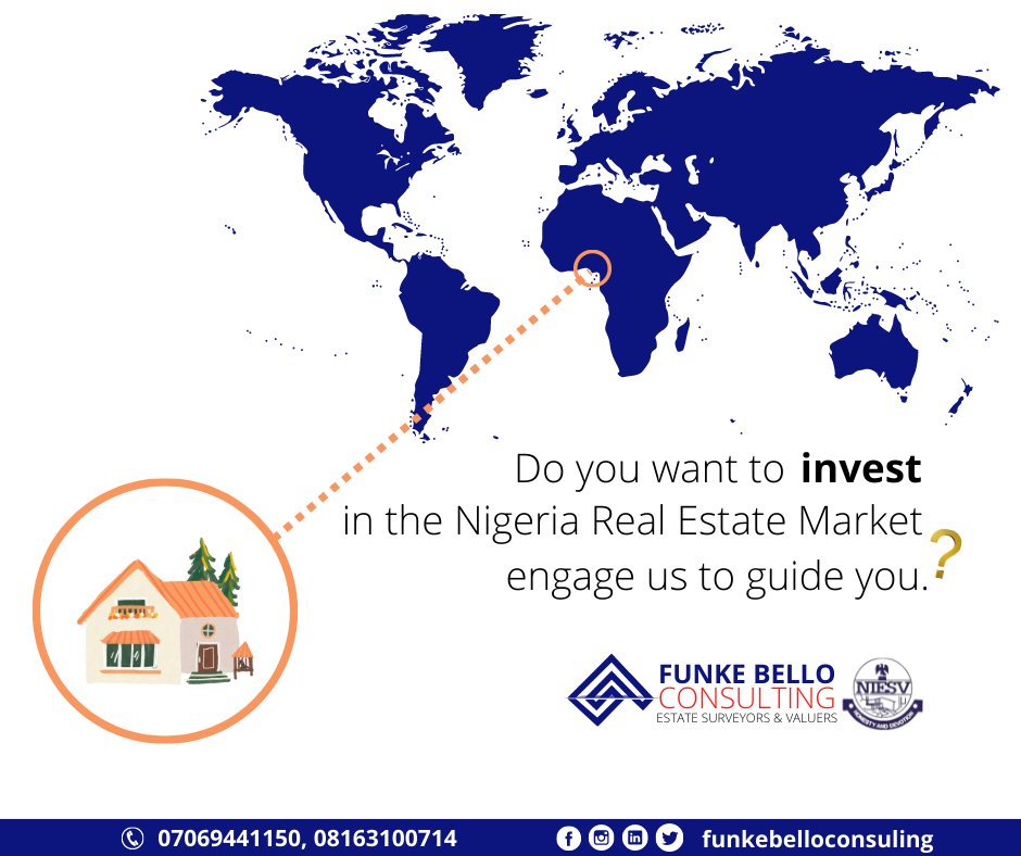 funkebellocons1's tweet photo. We guide your real estate investment.

#fbc #funkebelloconsulting
#niesv #esvarbon #valuer 
#surveyor #nigeria #realestate https://t.co/F587jNSQRo
