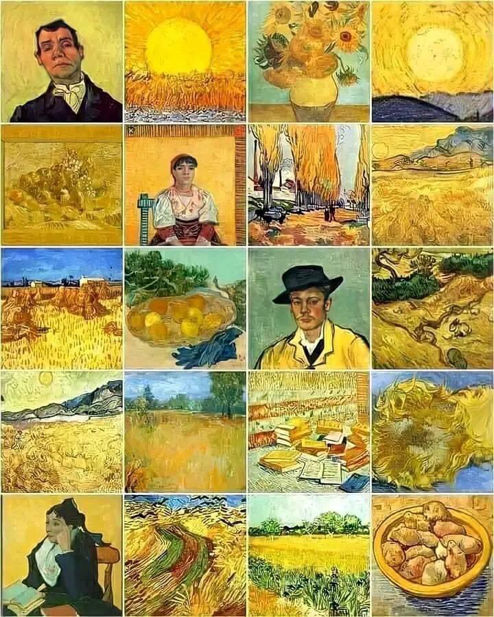 El amarillo de las pinturas de Vincent van Gogh