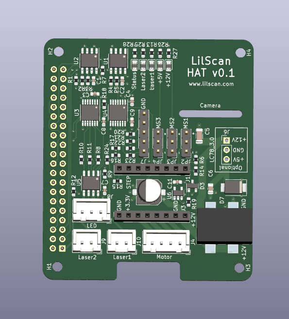 LilScan3D's tweet photo. Finally, we ordered 10 #prototypes of the new #LilScan PI HAT. It will have an all improved timing down to a few microseconds between camera and turntable, boosting the scan accuracy 🚀
#3Dscanner #raspberrypi #LaserScanner #DIY https://t.co/pXjYwpQ5dK