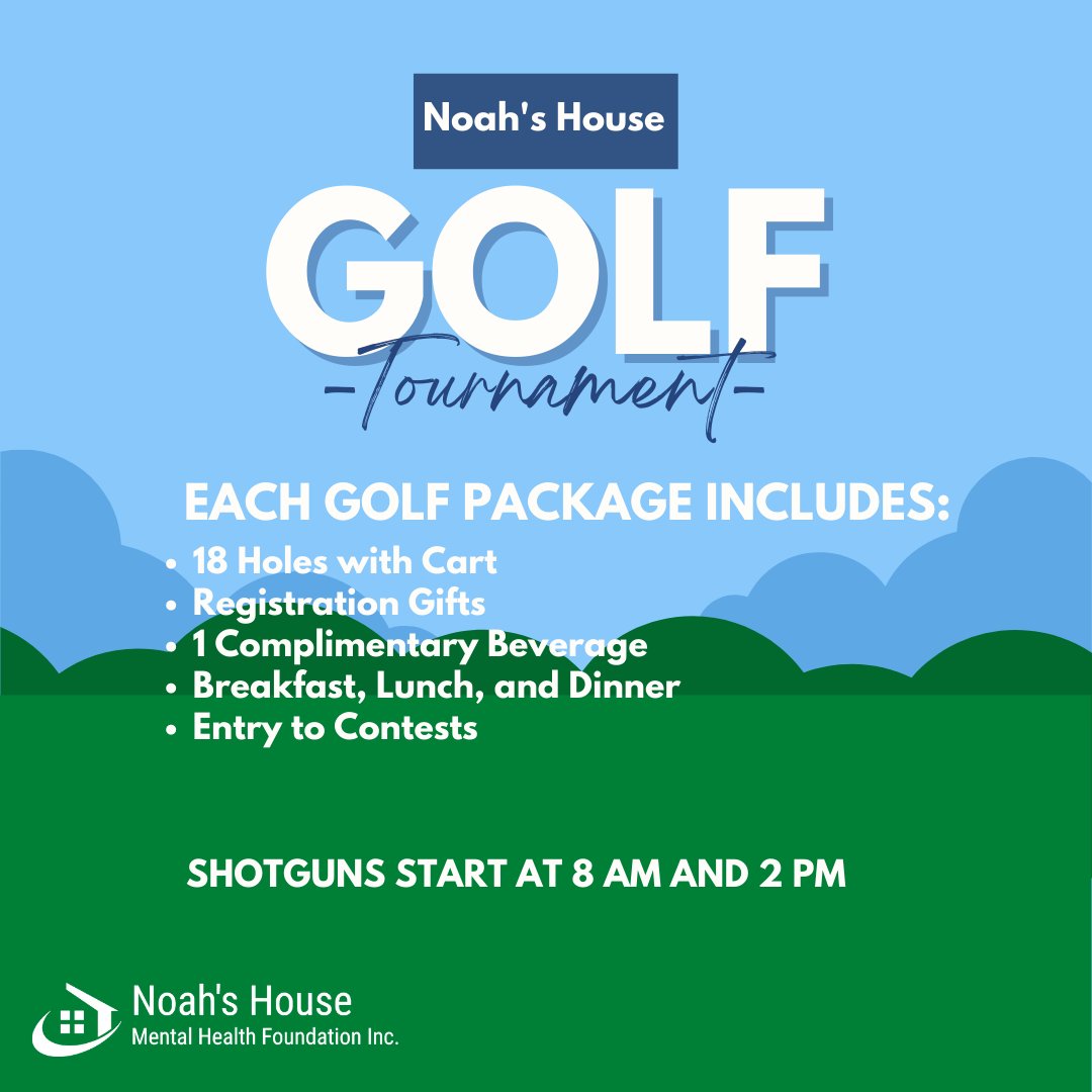 Have you registered for our 5th Annual Golf Tournament yet? September 11th is only a few months away and you don't want to miss it! Register today online at the link in our bio or give us a call at (519) 250-9096. 

#noahshouse #windsorgolf #youthmentalhealth