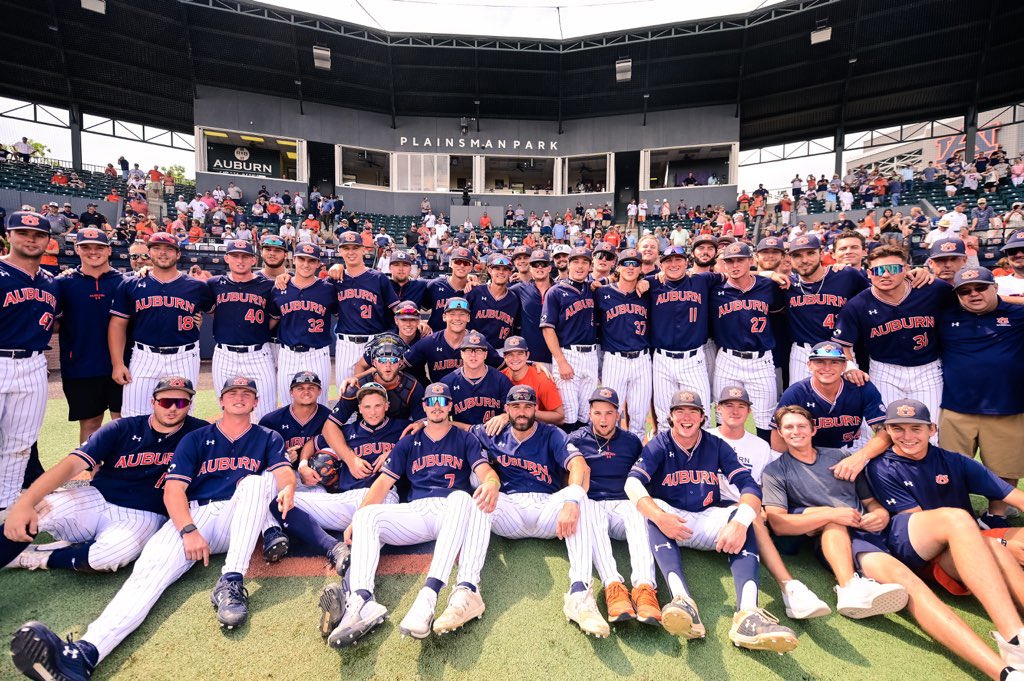 AuburnBaseball's tweet photo. Super Regional Squad. 🏆
#WarEagle | #RoadToOmaha https://t.co/QzY9sbhTU0