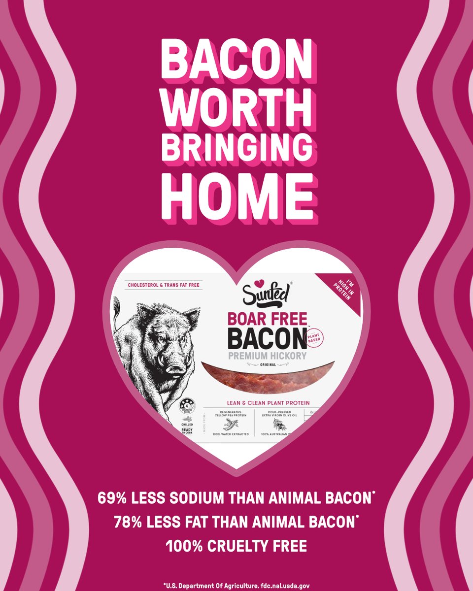The HEALTHIEST meat on the market. So good it'll save your bacon 🧡

Clean. Minimalist. Nutrient Dense.

Sunfed® make the BEST meat alts in the world. Made in New Zealand.

sunfed.world 🧡