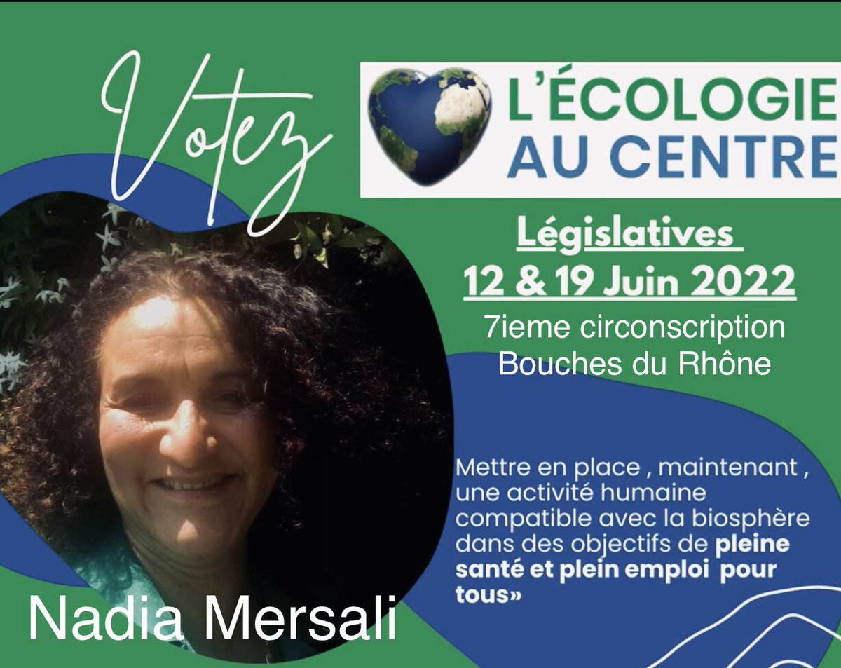 nadia_armogathe's tweet photo. @Ecologie_Centre #legislatives2022  @Cap21_LRC @JM_Governatori @CCNUCC @touselus #electionslegislatives2022 #ClimateAction #ClimateEmergency #OnlyOneEarth #EnvironmentalProtection #EarthDay https://t.co/CQAs8ecYAK