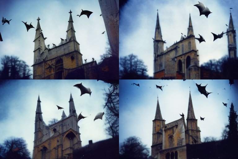 A church full of black and white bats #dream