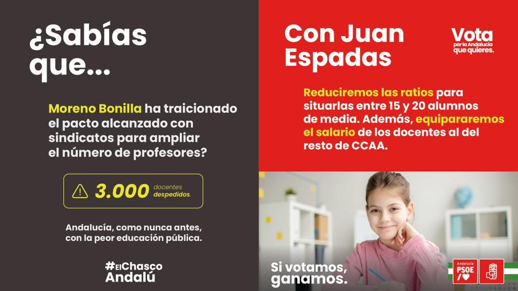 Que Andalucía quieres?
#SiVotamosGanamos #VotaPSOE #GanaJuanEspadas