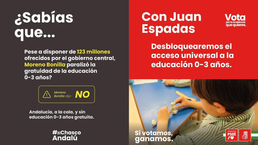 PsoeZubia's tweet photo. Que Andalucía quieres?
#SiVotamosGanamos #VotaPSOE #GanaJuanEspadas https://t.co/EjvvrH0j7E