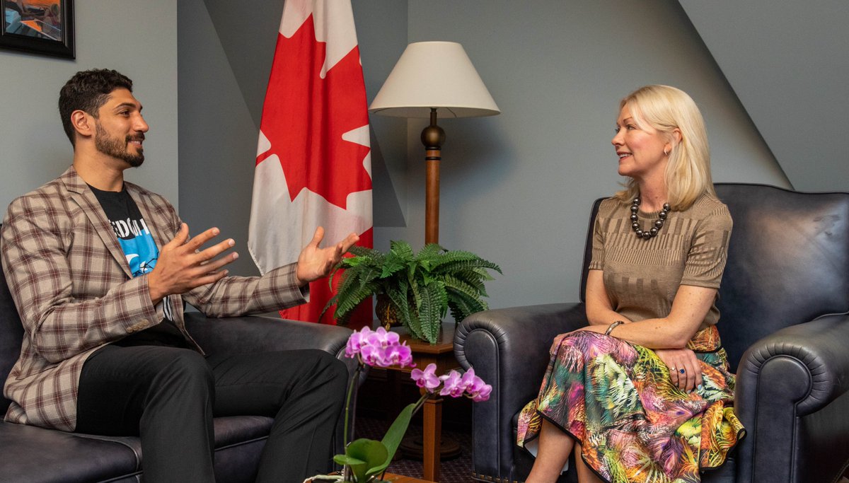 It was a pleasure to meet with <a href="/EnesFreedom/">Enes Kanter FREEDOM</a> today in Ottawa. Thank you for your tireless advocacy for the rights of Uyghur Muslims and for being an outspoken leader against authoritarianism around the world.