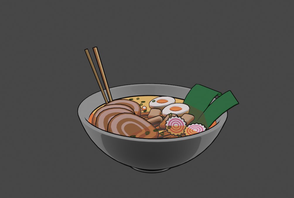 PolygonsLina's tweet photo. #WIP Anime inspired ramen. 

#3D #3dmodeling #blender #madewithunity #gameart #AnimeArt #shaders #workinprogress late #screenshotsaturday https://t.co/dB94p90f9M