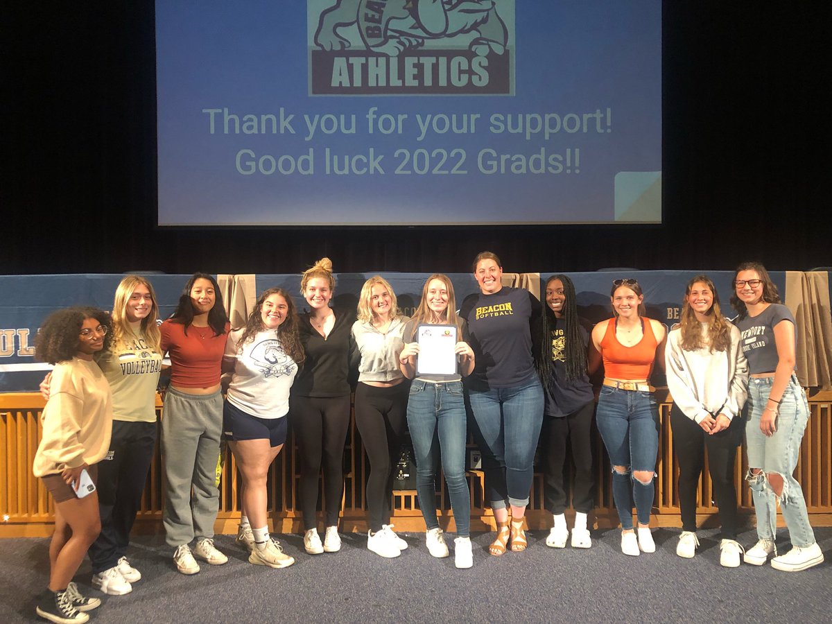 Congratulations to our Senior Captain Leanna Rinaldi on signing her letter to be a student-athlete at Kings College to study engineering and play softball. Our program will miss you and your leadership, but we know you will achieve great things! <a href="/BCSDBulldogs/">Beacon Athletics</a>