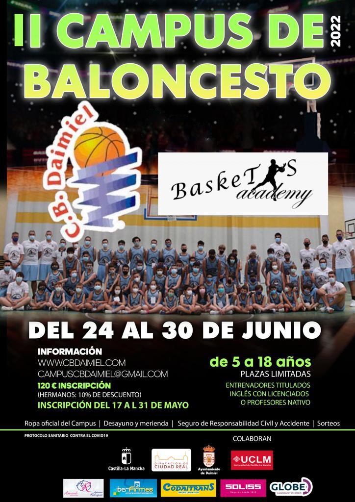 CBDaimiel's tweet photo. Tenemos una gran noticia que contaros, El CB Daimiel contará con la academia de entrenamiento @BaskeTAS15 para el Campus, por lo que ampliamos el plazo de inscripción hasta el viernes 10 de junio. Si aún no te habías decidido ahora no te quedarán dudas.
👉https://t.co/PRlhCG7VCl https://t.co/FWdZexCuvX
