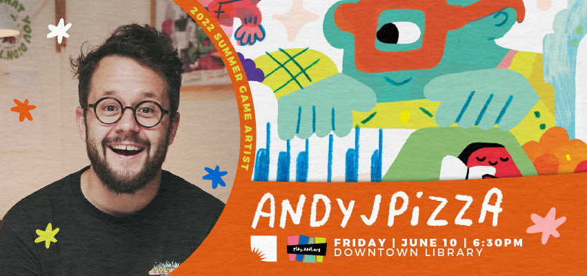 Nehemiah9Design's tweet photo. Illustrator and podcaster, Andy J. Pizza @andyjpizza is coming to town this Friday! (Ann Arbor downtown library) Can't wait for the talk and I'm already getting pepped up! https://t.co/efVgxQ8cKf https://t.co/xrCG4tYuV7