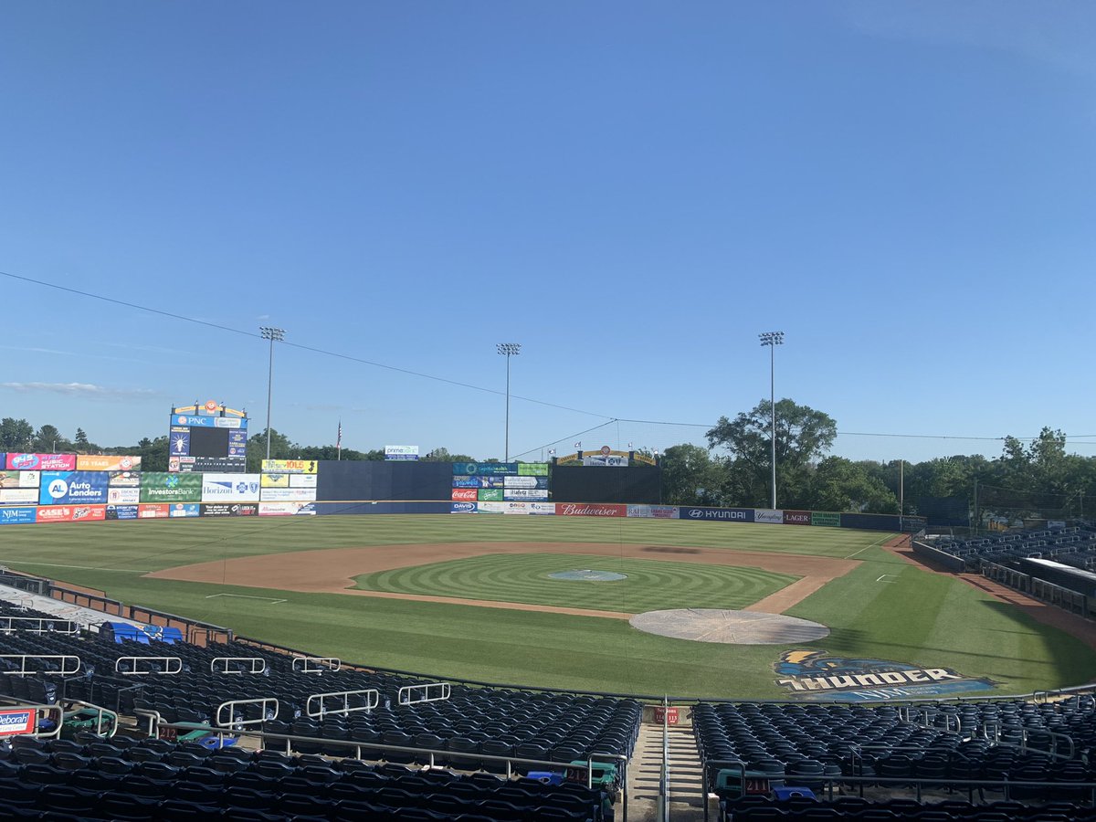 JeffHurley27's tweet photo. One night until the 2022 home opener.   Ballpark is ready to go! https://t.co/1886UnL5Hg