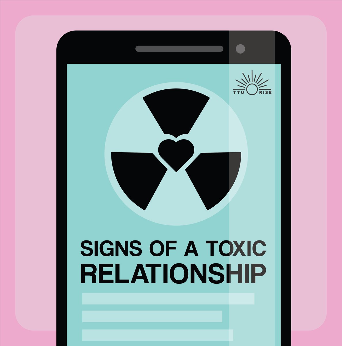 TTURISE's tweet photo. Know the signs of a toxic relationship and what to do if put in the situation. Learn more about healthy relationships by visiting the "RISE Topics" section of our website. https://t.co/Z4hOxLnNDC #tturise #healthyrelationships https://t.co/N2ae0rpzlg