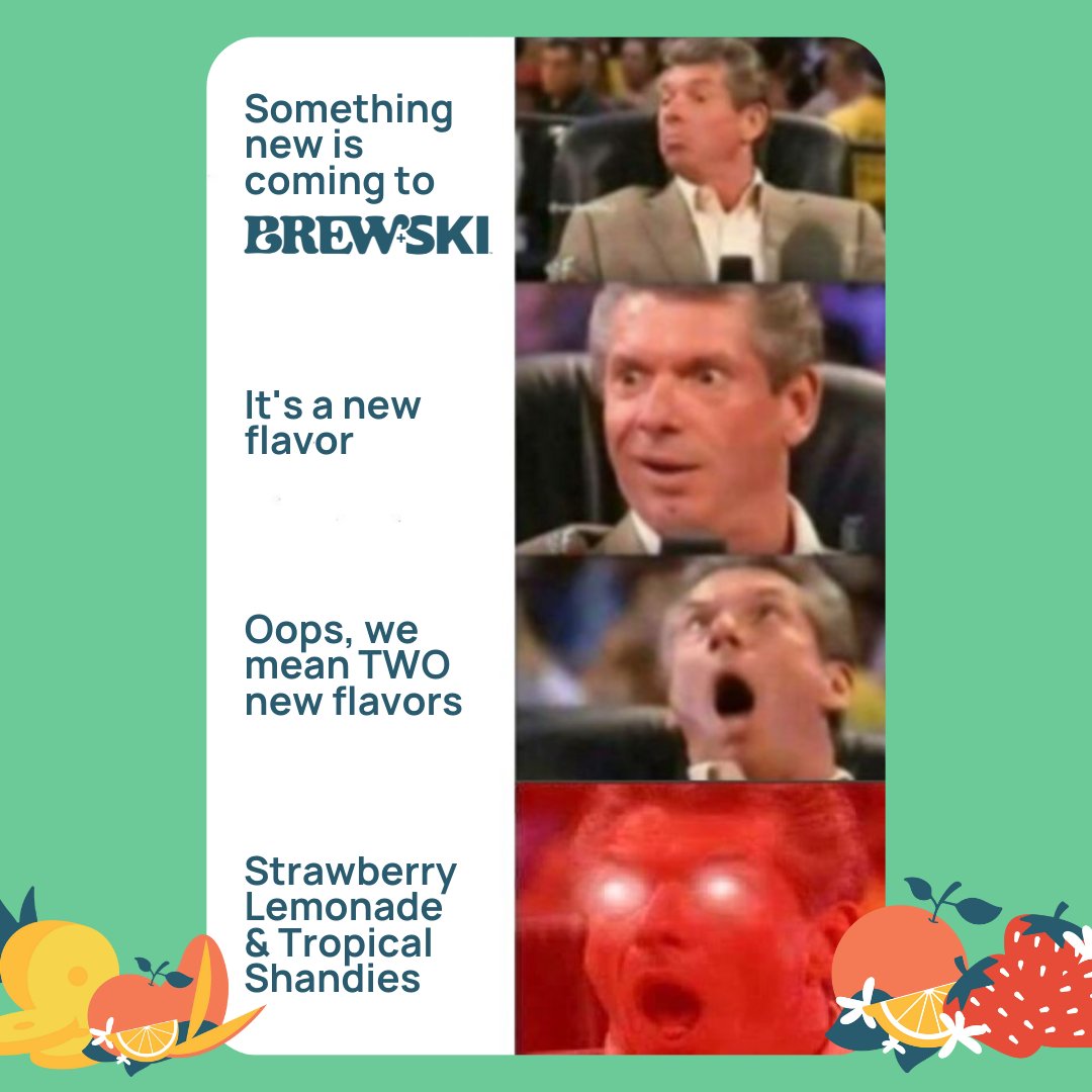 brewskibeers's tweet photo. Excited doesn't even begin to describe how we're feeling about these two new flavors! πππππ»
#BREWSKIBeers #BREWSKIShandy #ShandySeason https://t.co/DzVuITtVyd